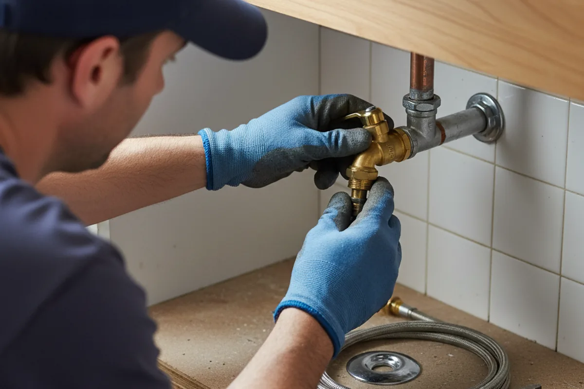 Shutoff valve and fitting work during Faucet and Fixture Repair in Leicester